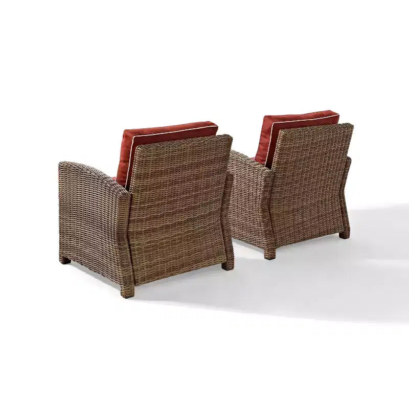 Ensemble de 2 fauteuils d'extérieur en osier Bradenton – Crosley