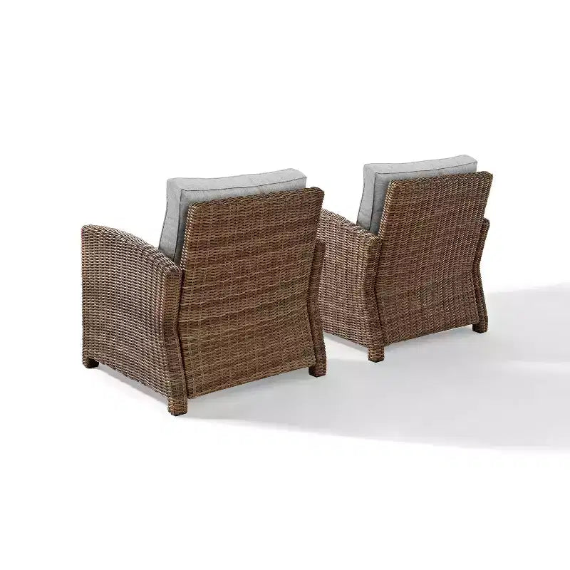 Ensemble de 2 fauteuils d'extérieur en osier Bradenton – Crosley