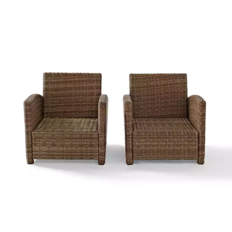 Ensemble de 2 fauteuils d'extérieur en osier Bradenton – Crosley