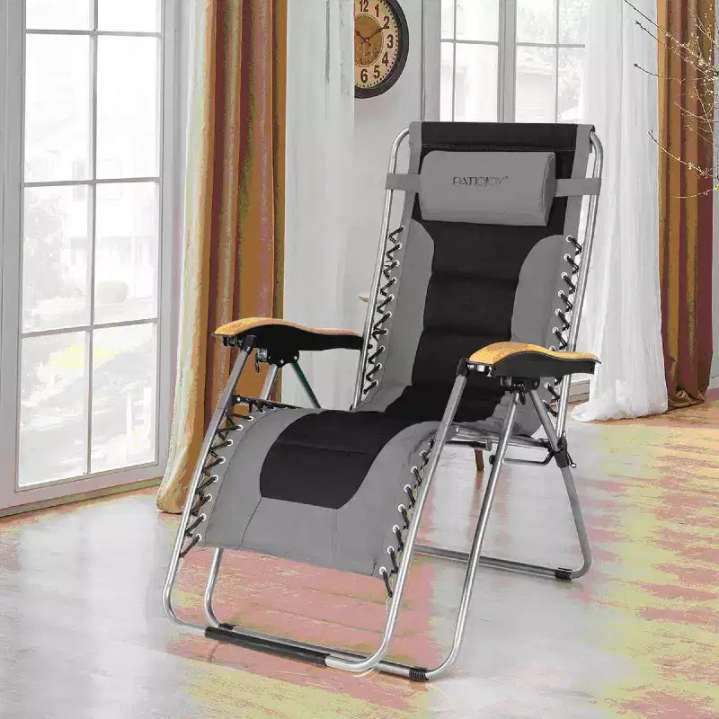 Costway Chaise longue zéro gravité rembourrée surdimensionnée pliable réglable