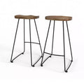 Set of 2 Leemington Saddle Barstools - WyndenHall