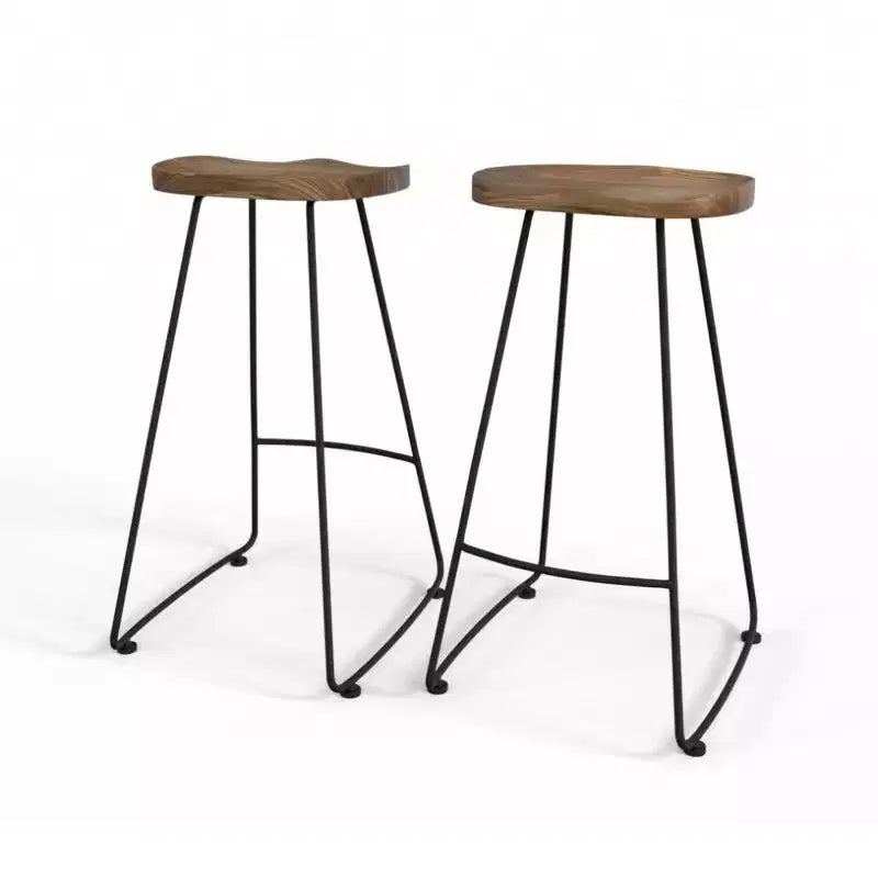 Set of 2 Leemington Saddle Barstools - WyndenHall