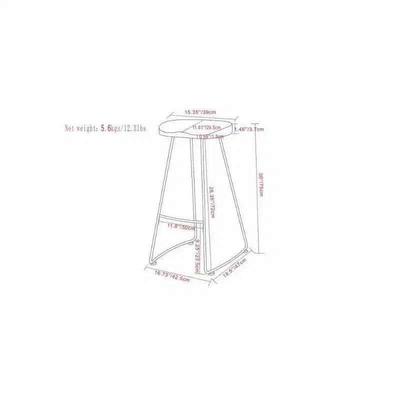 Lot de 2 tabourets de bar Leemington - WyndenHall