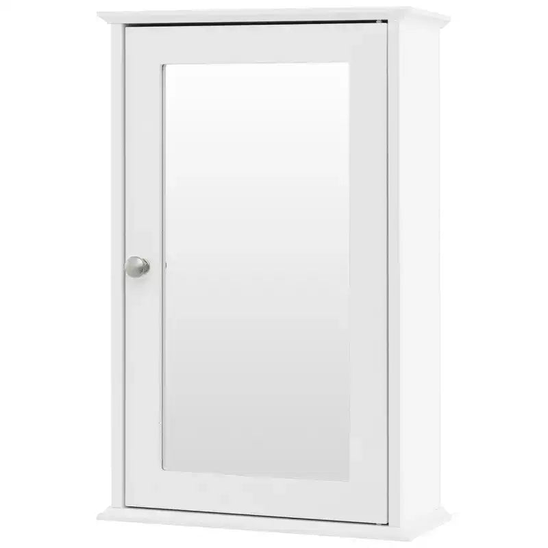 Armoire de toilette Costway avec miroir et porte réversible, organisateur de rangement