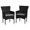 Flash Furniture Maxim, fauteuils de patio modernes en osier pour terrasse ou jardin, cadres et coussins résistants à la décoloration et aux intempéries
