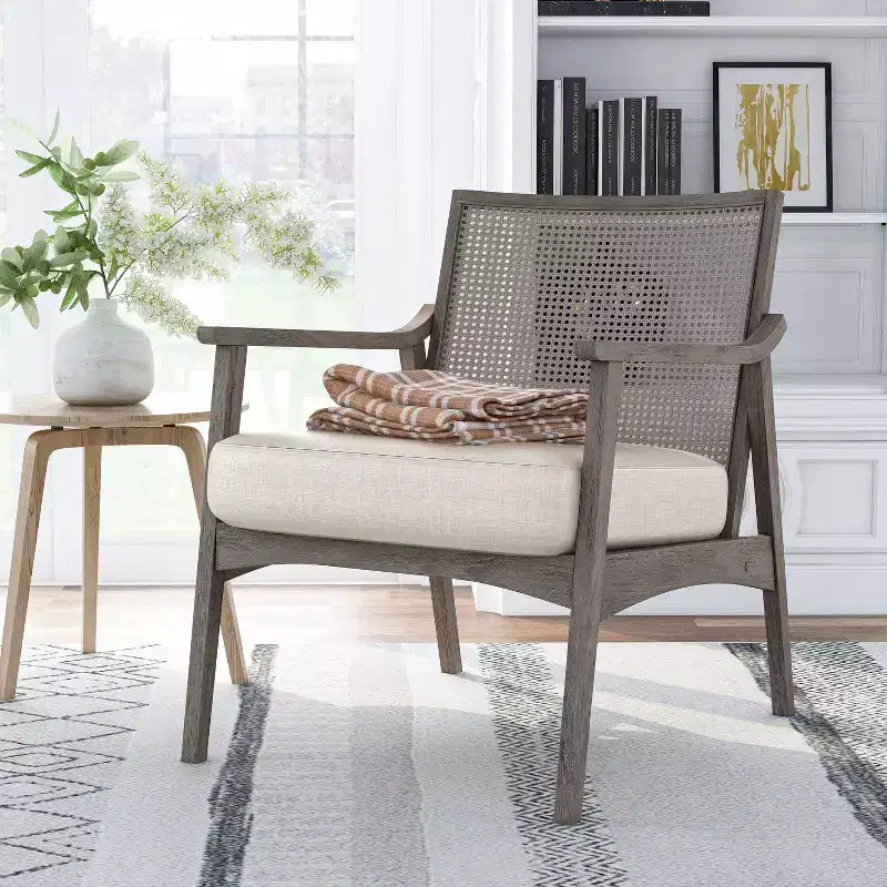 24/7 Shop At Home Aurelia Cane Back Accent Chair