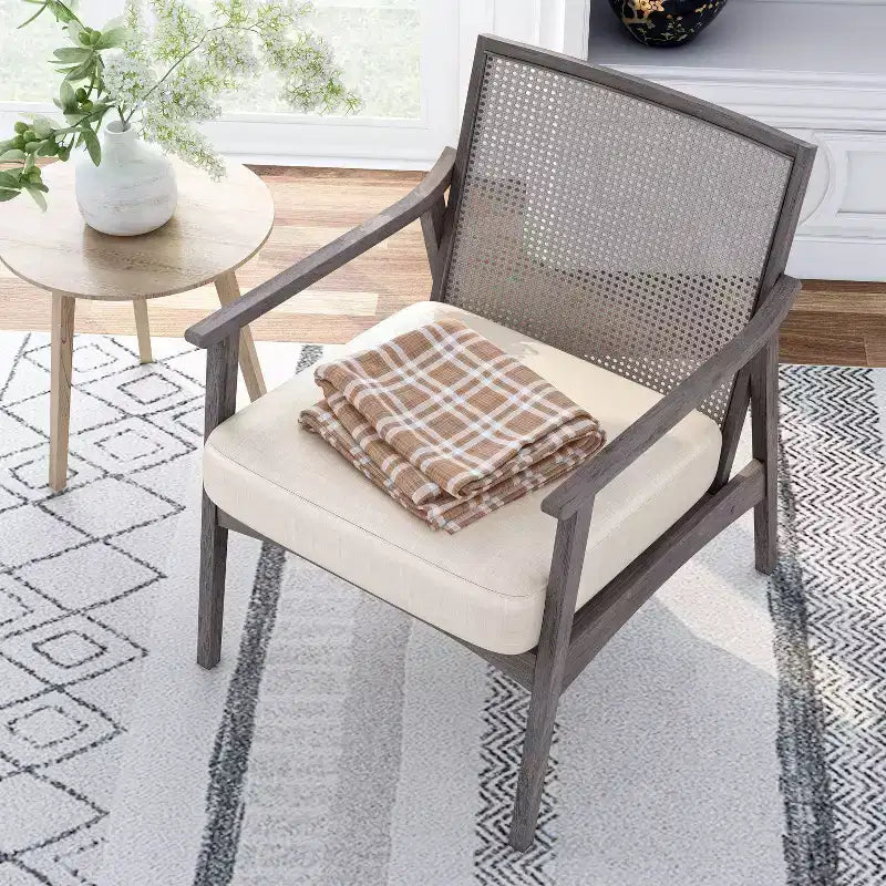 Fauteuil d'appoint avec dossier en rotin Aurelia 24/7 Shop At Home