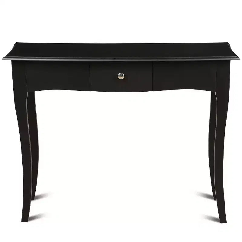 Costway Table Console en Bois Meuble d'Entrée Couloir Canapé d'Appoint Tiroir de Rangement Noir