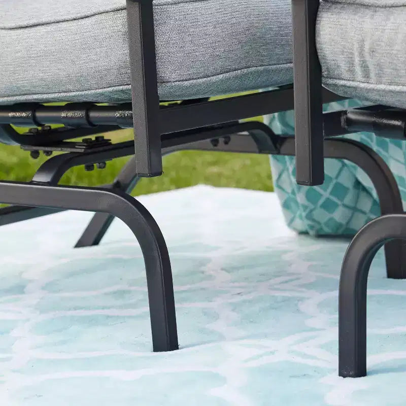 Lot de 2 chaises d'appoint de patio en acier - Lokatse