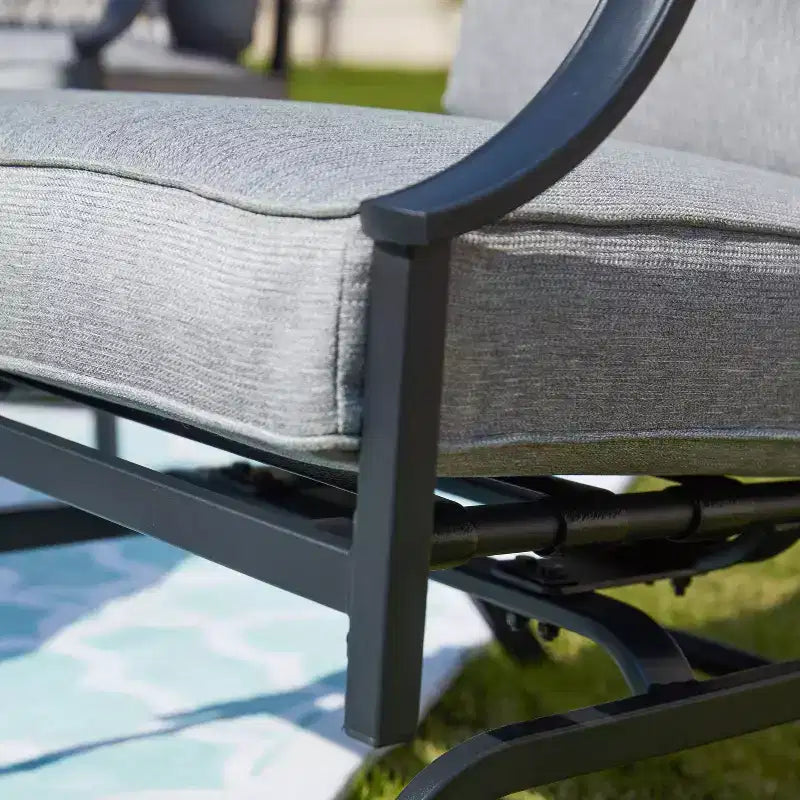 Lot de 2 chaises d'appoint de patio en acier - Lokatse