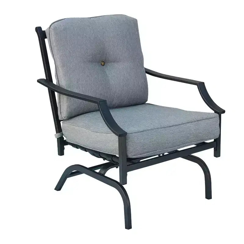Lot de 2 chaises d'appoint de patio en acier - Lokatse