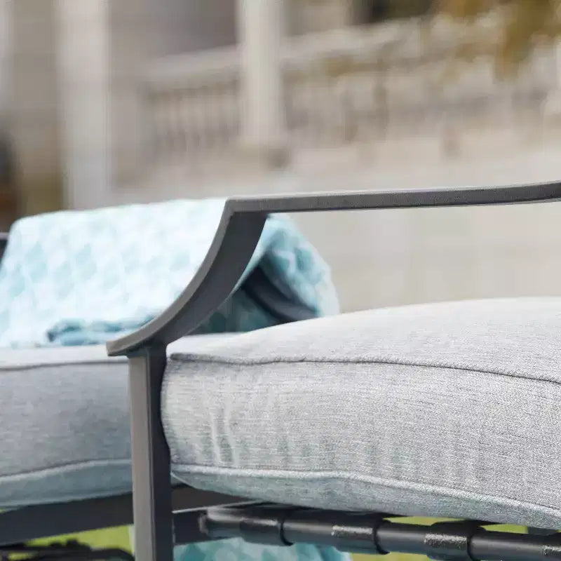 Lot de 2 chaises d'appoint de patio en acier - Lokatse