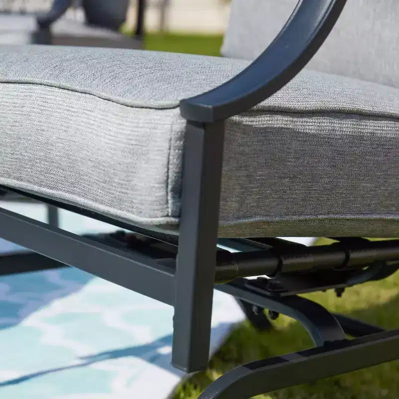 Lot de 2 chaises d'appoint de patio en acier - Lokatse