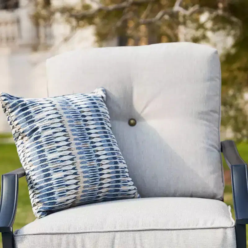 Lot de 2 chaises d'appoint de patio en acier - Lokatse