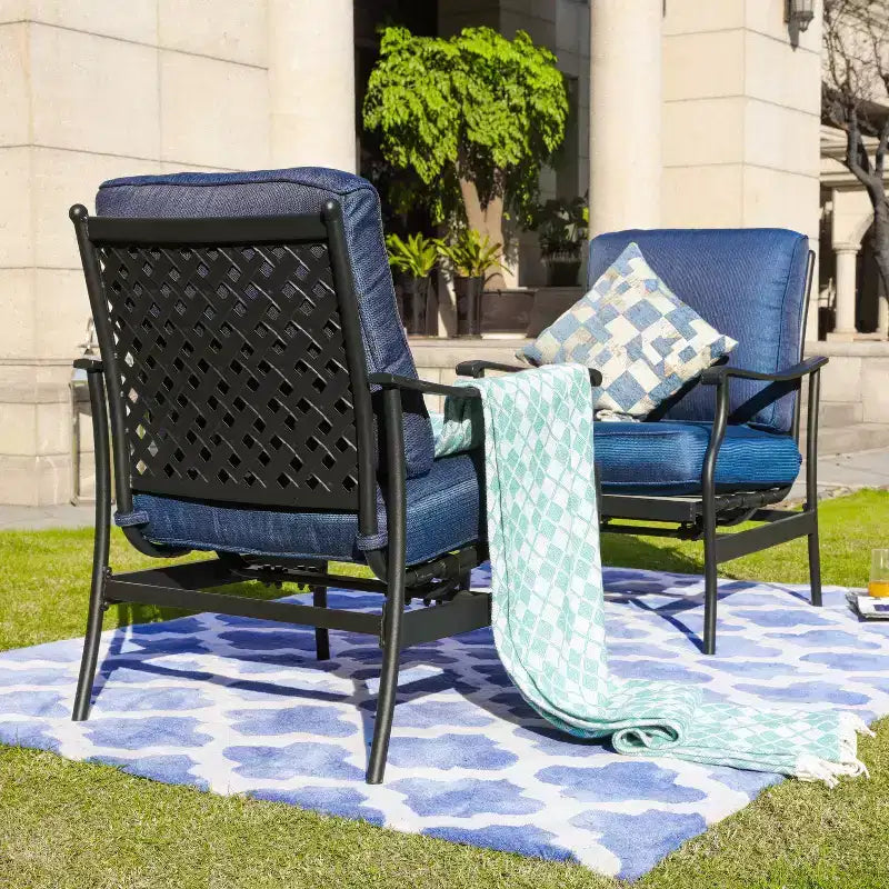 Lot de 2 fauteuils de jardin en acier - Lokatse