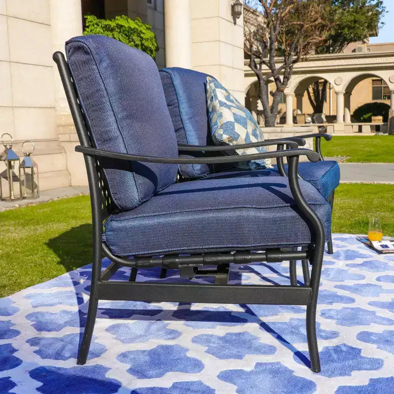 Lot de 2 fauteuils de jardin en acier - Lokatse