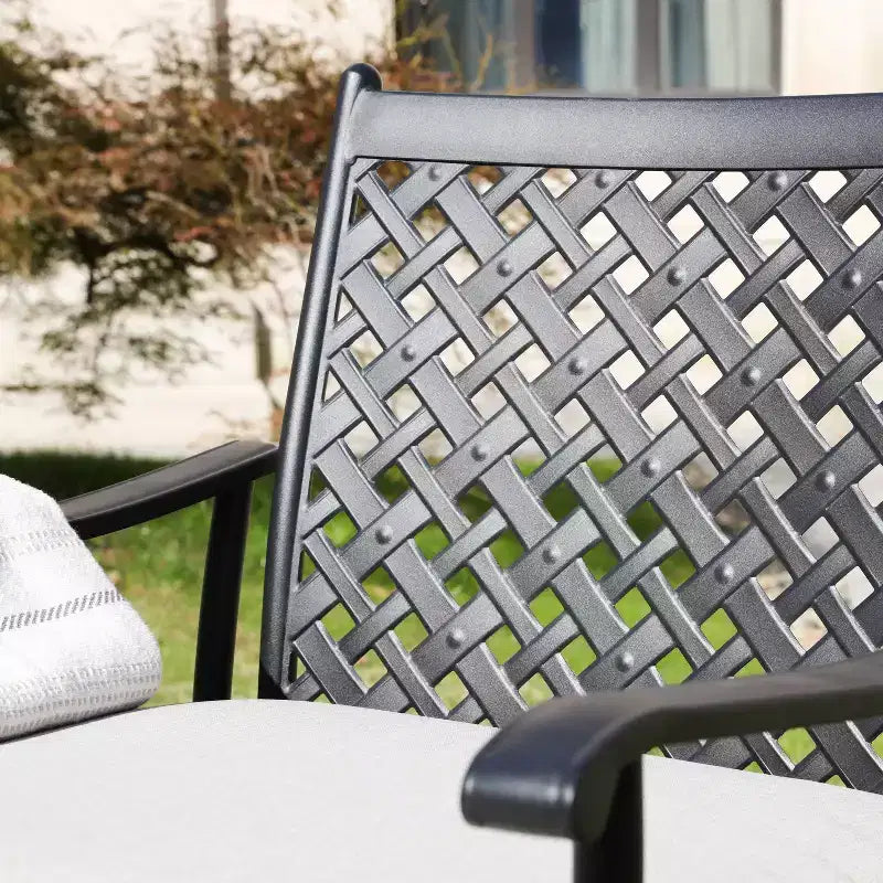 Lot de 2 fauteuils de jardin en acier - Lokatse