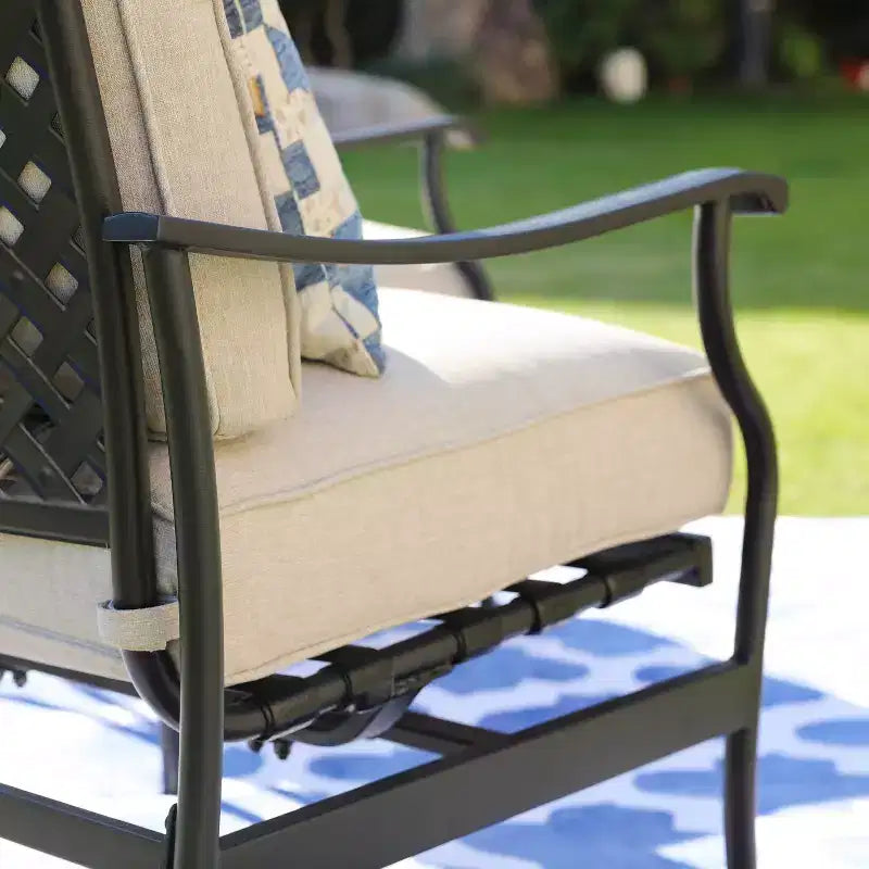 Lot de 2 fauteuils de jardin en acier - Lokatse