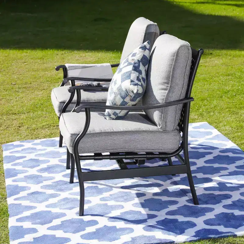 Lot de 2 fauteuils de jardin en acier - Lokatse