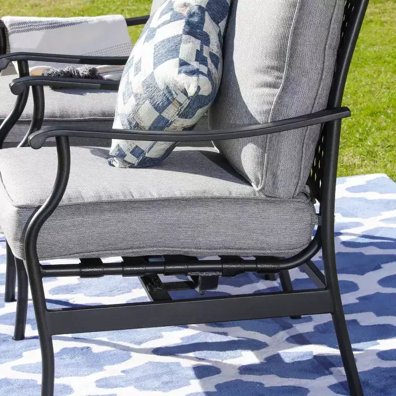 Lot de 2 fauteuils de jardin en acier - Lokatse