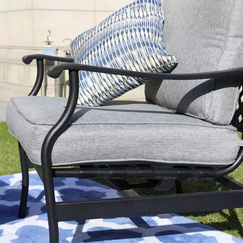 Lot de 2 fauteuils de jardin en acier - Lokatse