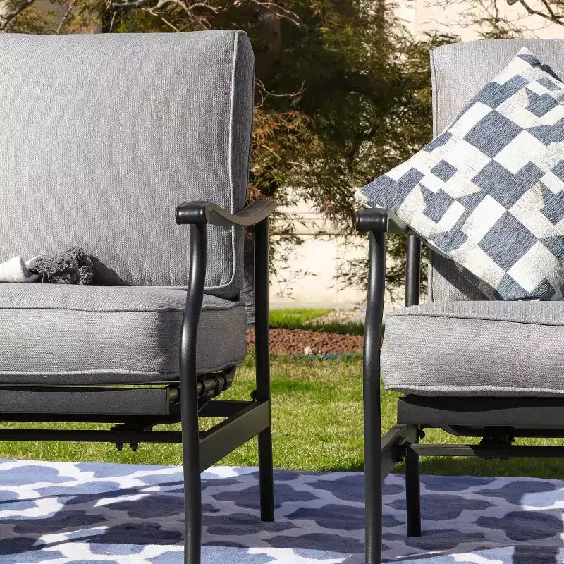 Lot de 2 fauteuils de jardin en acier - Lokatse