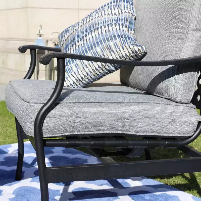 Lot de 2 fauteuils de jardin en acier - Lokatse