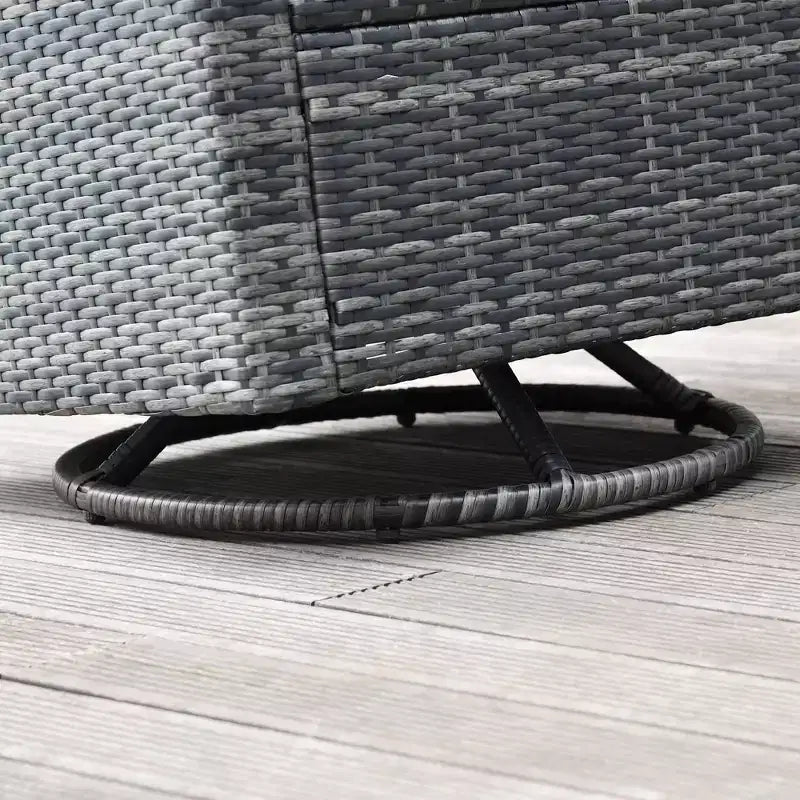 Fauteuil à bascule pivotant d'extérieur Outsunny, chaise de salle à manger en résine tressée, planeur de patio pivotant à 360 degrés avec coussins, acier