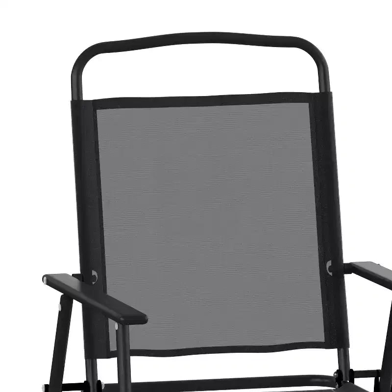 Flash Furniture Lot de 2 chaises pliantes de jardin Mystic, chaises de jardin extérieures en textilène avec accoudoirs