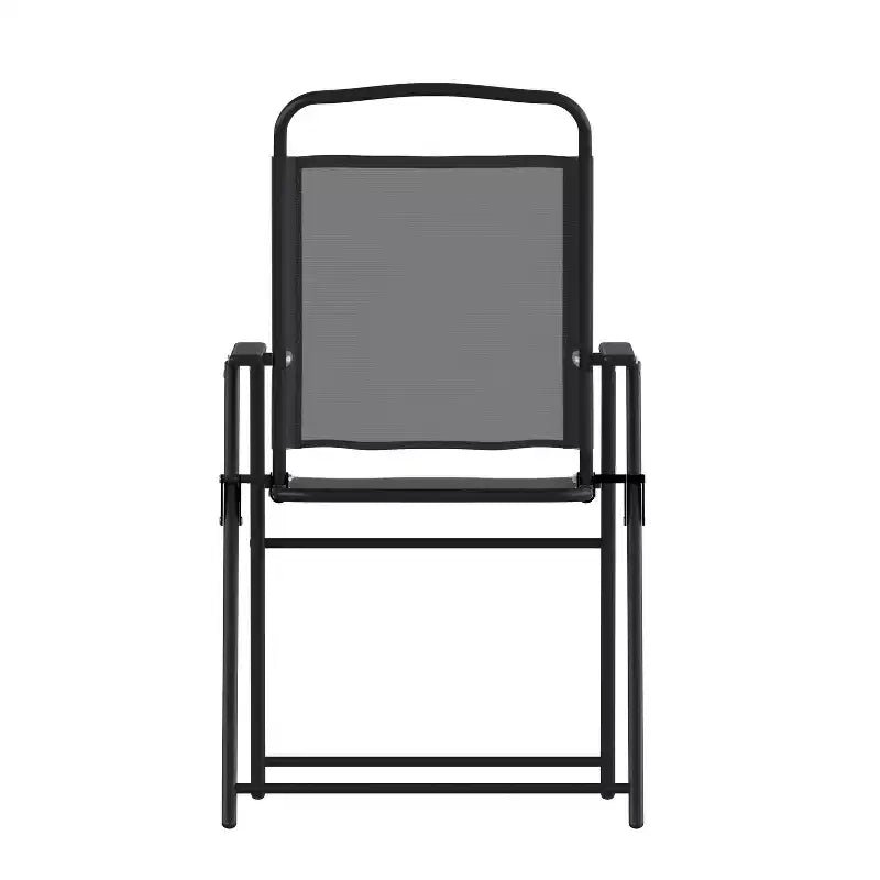 Flash Furniture Lot de 2 chaises pliantes de jardin Mystic, chaises de jardin extérieures en textilène avec accoudoirs