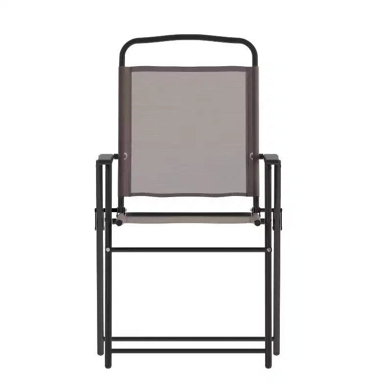 Flash Furniture Lot de 2 chaises pliantes de jardin Mystic, chaises de jardin extérieures en textilène avec accoudoirs