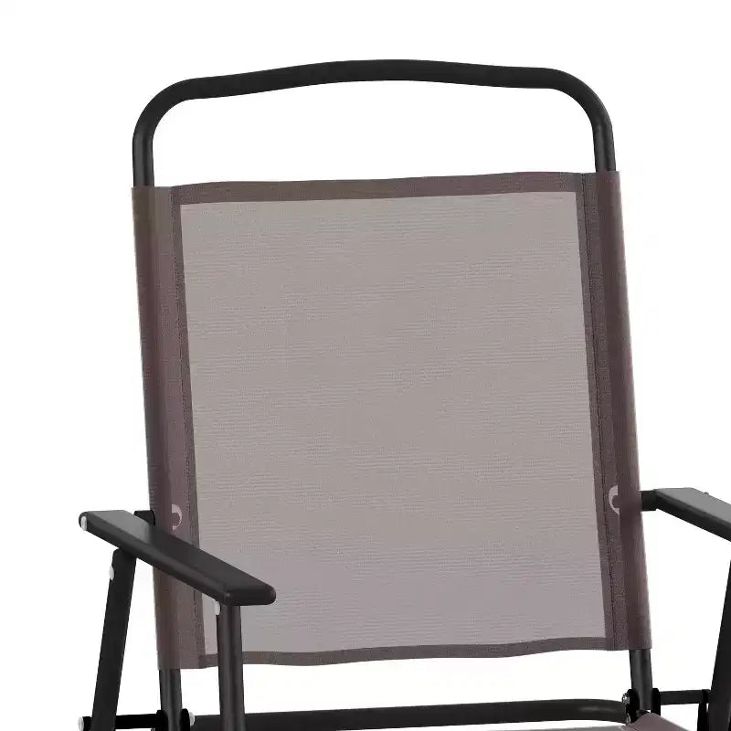 Flash Furniture Lot de 2 chaises pliantes de jardin Mystic, chaises de jardin extérieures en textilène avec accoudoirs