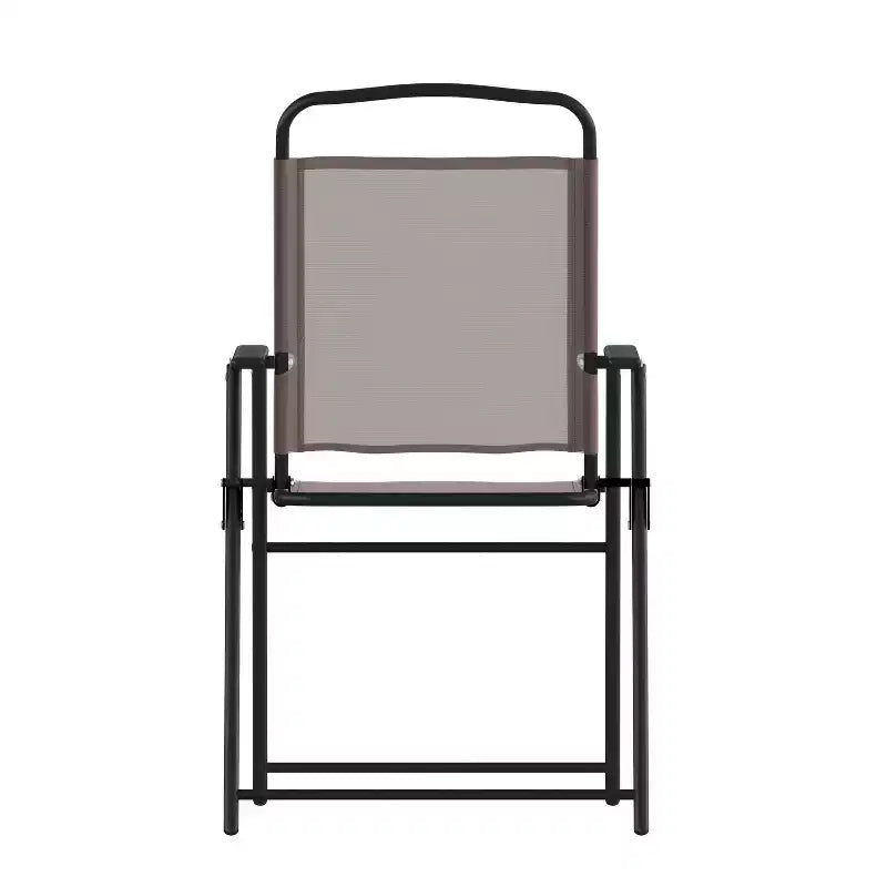 Flash Furniture Lot de 2 chaises pliantes de jardin Mystic, chaises de jardin extérieures en textilène avec accoudoirs