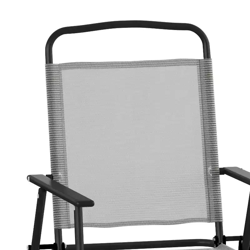 Flash Furniture Lot de 2 chaises pliantes de jardin Mystic, chaises de jardin extérieures en textilène avec accoudoirs