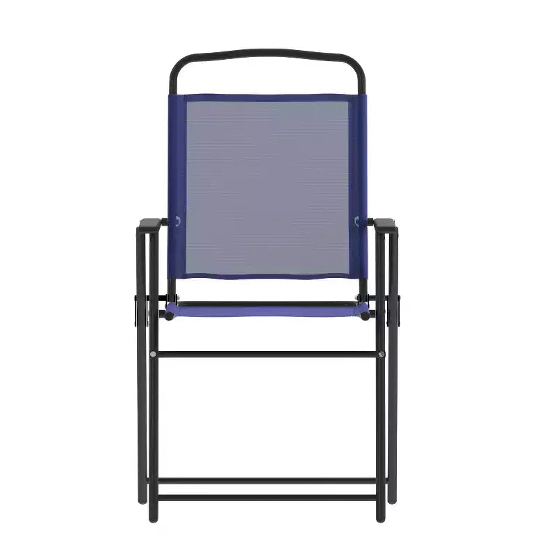 Flash Furniture Lot de 2 chaises pliantes de jardin Mystic, chaises de jardin extérieures en textilène avec accoudoirs