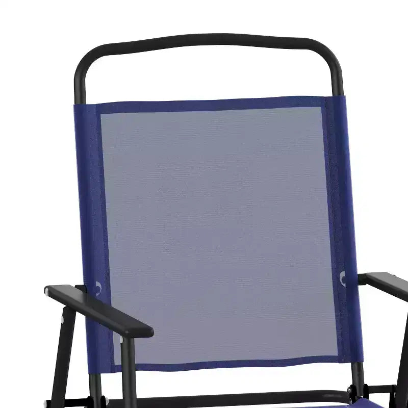 Flash Furniture Lot de 2 chaises pliantes de jardin Mystic, chaises de jardin extérieures en textilène avec accoudoirs