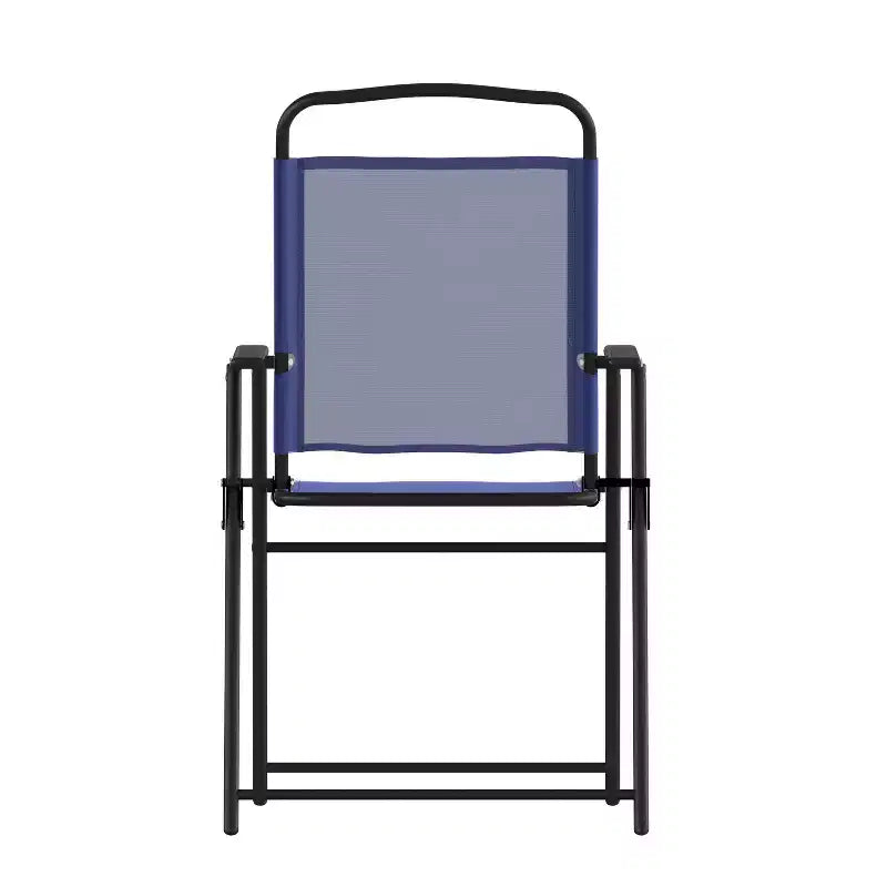 Flash Furniture Lot de 2 chaises pliantes de jardin Mystic, chaises de jardin extérieures en textilène avec accoudoirs
