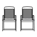 Flash Furniture Lot de 2 chaises pliantes de jardin Mystic, chaises de jardin extérieures en textilène avec accoudoirs