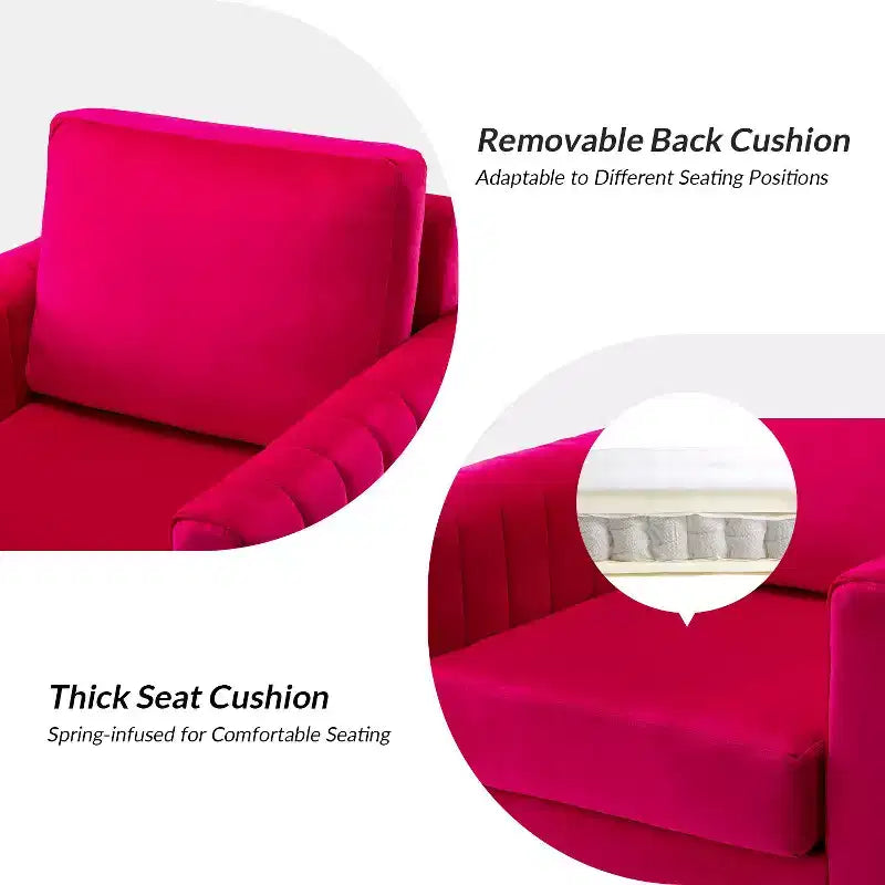 Fauteuil club capitonné contemporain en bois Iapygia avec pieds en métal pour chambre et salon | ART OF LIVING DESIGNS