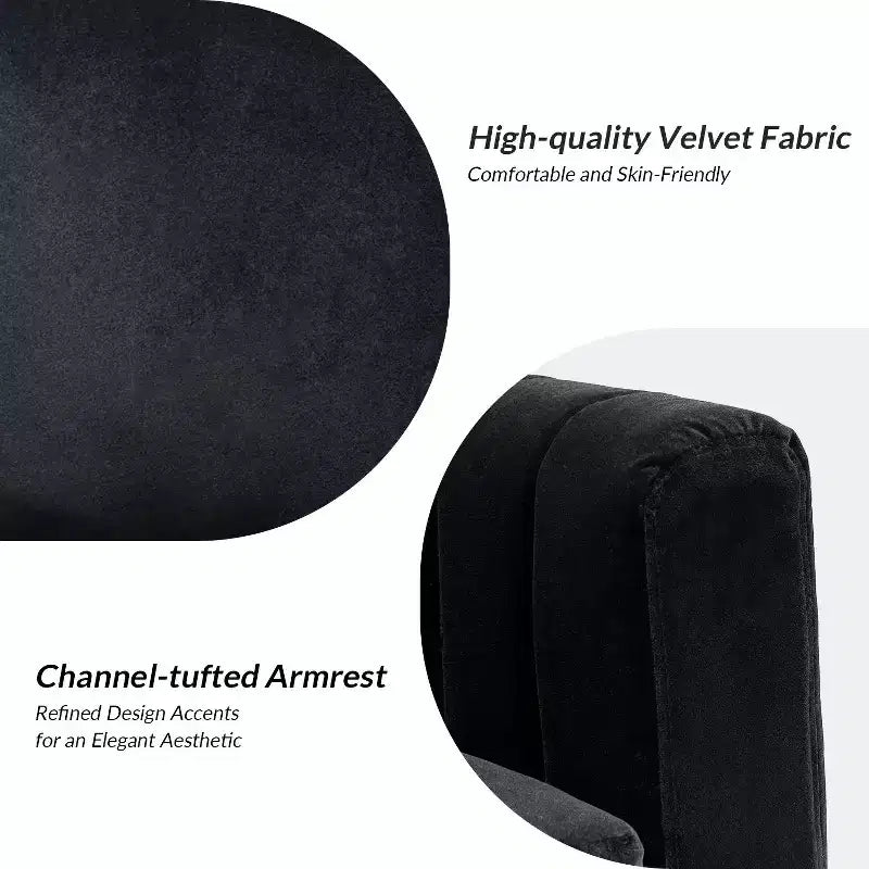 Fauteuil club capitonné contemporain en bois Iapygia avec pieds en métal pour chambre et salon | ART OF LIVING DESIGNS
