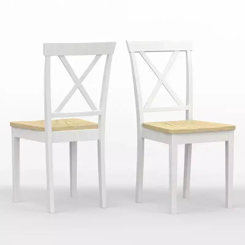 Chaises de salle à manger Glenwillow Home X-Back en bois massif (lot de 2)