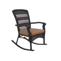 Northlight 42 Dark Brown Resin Wicker Rocker Chair with Cushion