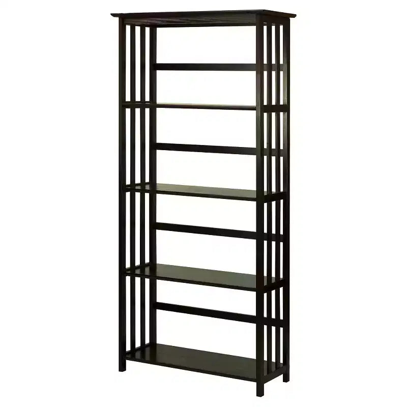 63 5 Tier Mission Style Bookcase - Flora Home