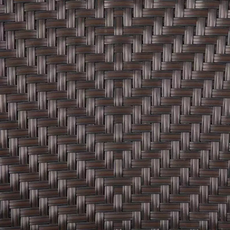 Chaise de salle à manger de patio Emma et Oliver moderne toutes saisons avec rotin PE résistant à la décoloration et aux intempéries et cadre en acier renforcé