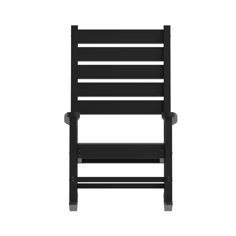 Emma et Oliver – Lot de 2 fauteuils à bascule contemporains en PEHD résistant aux intempéries pour l'intérieur et l'extérieur