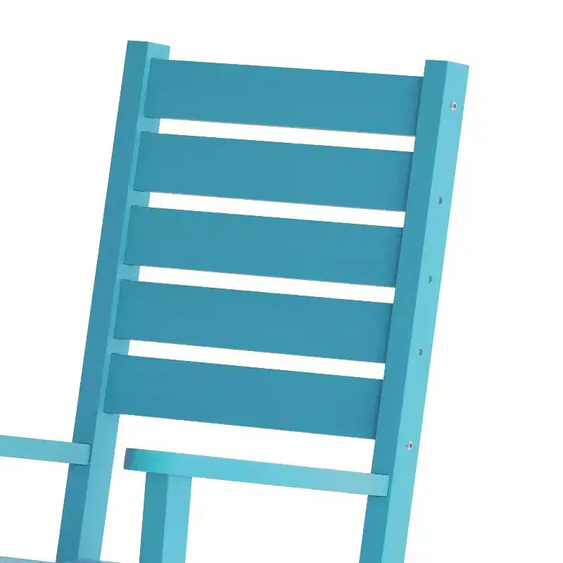 Emma et Oliver – Lot de 2 fauteuils à bascule contemporains en PEHD résistant aux intempéries pour l'intérieur et l'extérieur