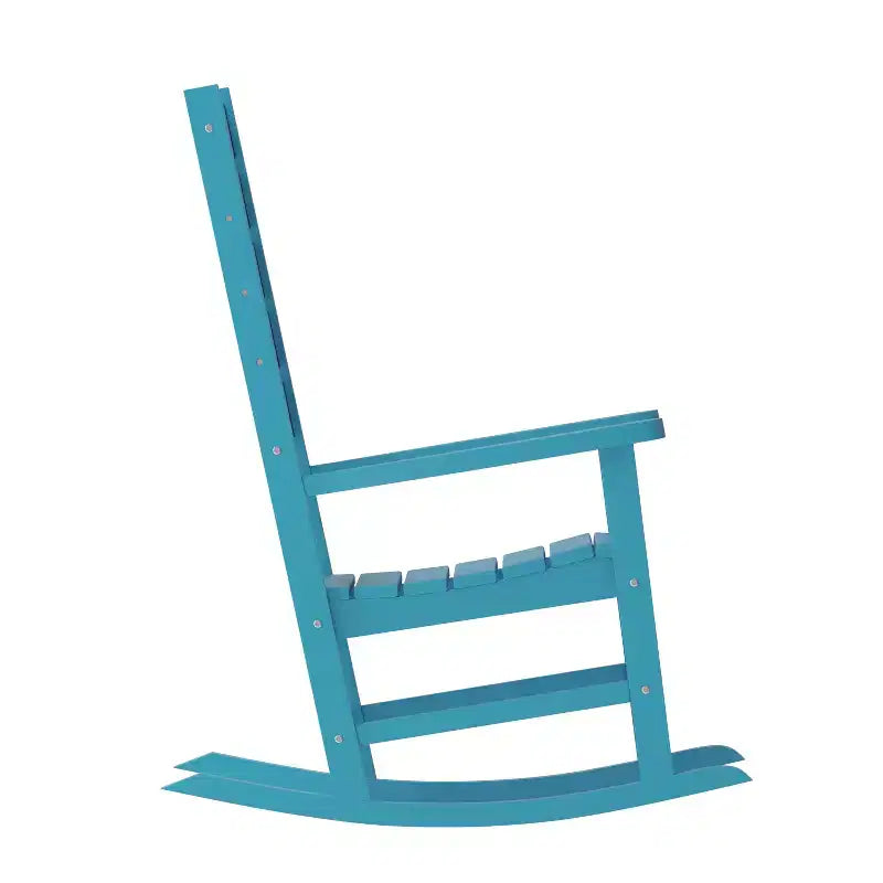 Emma et Oliver – Lot de 2 fauteuils à bascule contemporains en PEHD résistant aux intempéries pour l'intérieur et l'extérieur