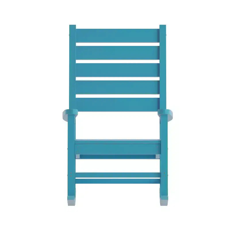 Emma et Oliver – Lot de 2 fauteuils à bascule contemporains en PEHD résistant aux intempéries pour l'intérieur et l'extérieur
