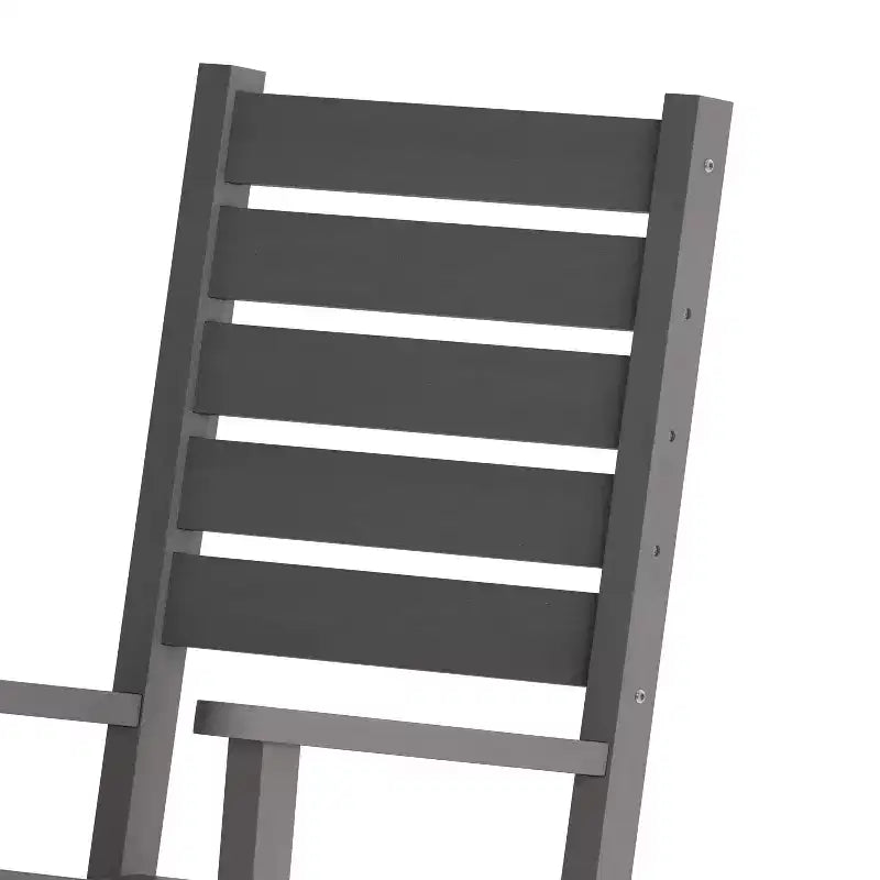 Emma et Oliver – Lot de 2 fauteuils à bascule contemporains en PEHD résistant aux intempéries pour l'intérieur et l'extérieur