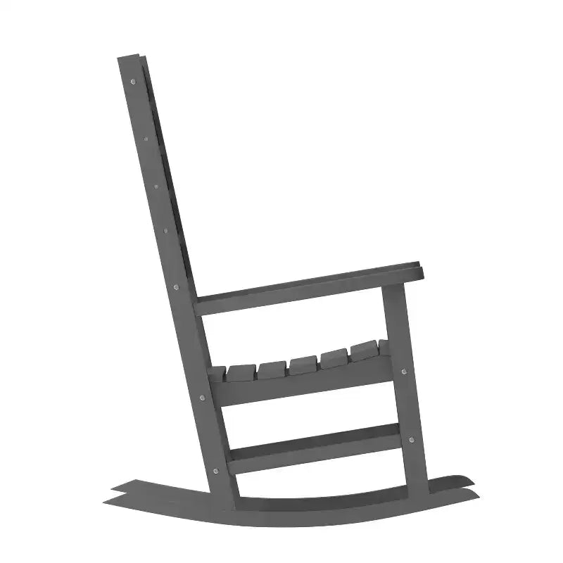 Emma et Oliver – Lot de 2 fauteuils à bascule contemporains en PEHD résistant aux intempéries pour l'intérieur et l'extérieur